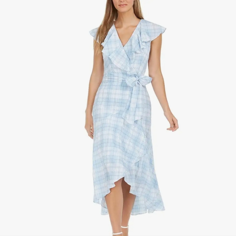 Calvin Klein High-Low Ruffled Sundress